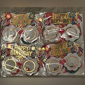 Kids child Colorful Paper cardboard Glasses Happy Birthday favors set of 24